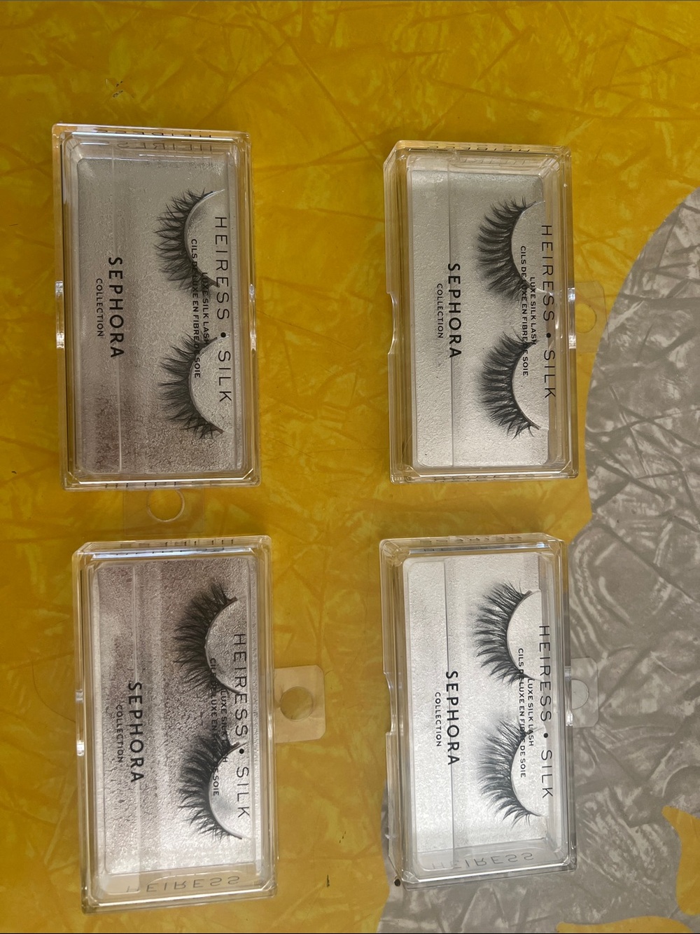 Lot Sephora collection Heiress silk eyelash qty 4 sets luxe silk lash